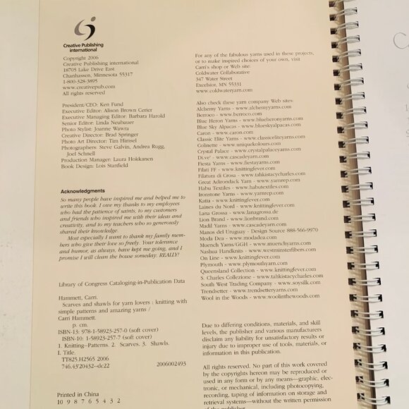 Scarves and Shawls for Yarn Lovers Book Hardcover Illustrated Crafts Knitting - Picture 4 of 13